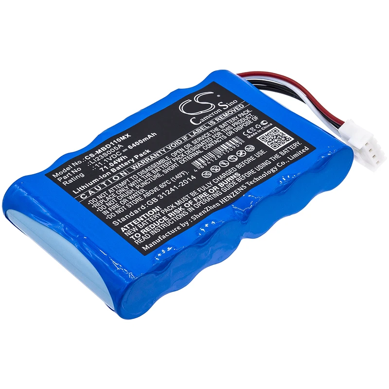 

Medical 6400mAh / 71.04Wh Battery For Part No. Mindray：LI23S005A Fit Model Mindray：Umec10 Volts11.10V