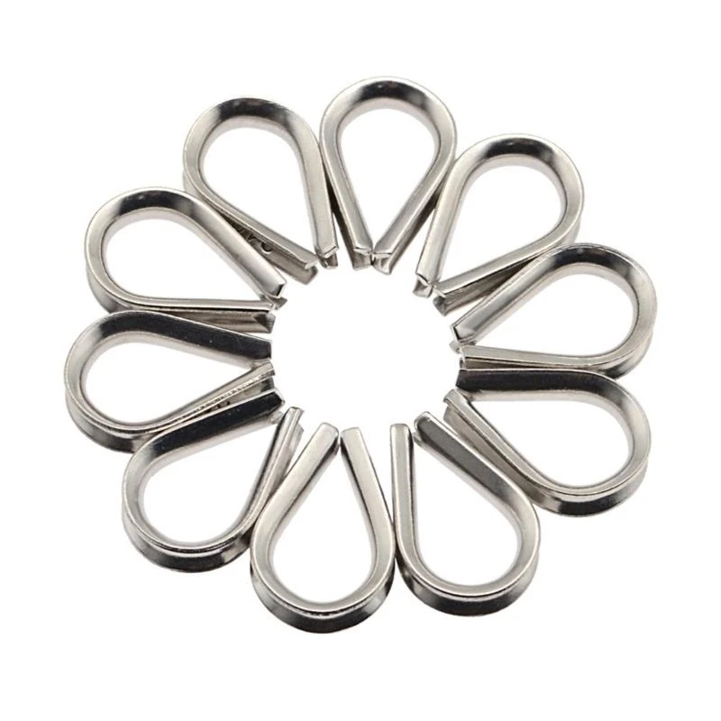 CNDY Wire Rope Protective Sleeve Triangular Cable Clamps 304 Stainless Steel Thimble