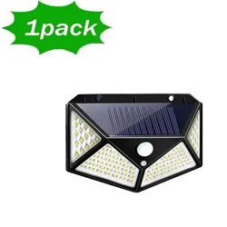 Solar - Powered Outdoor LED Wall Light with Motion Sensor - Garden Decoration Lamp (100 LED)