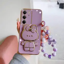 3 - in - 1 Phone Accessory Set: Case, Lanyard, and Stand for Realme C75 4G (PURPLE)