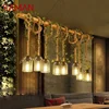 SAMAN American Country Pendant Lamp Retro Creativity Plant Music Restaurant Cashier Counter Bar Cafe Milk Tea Shop Chandelier 1