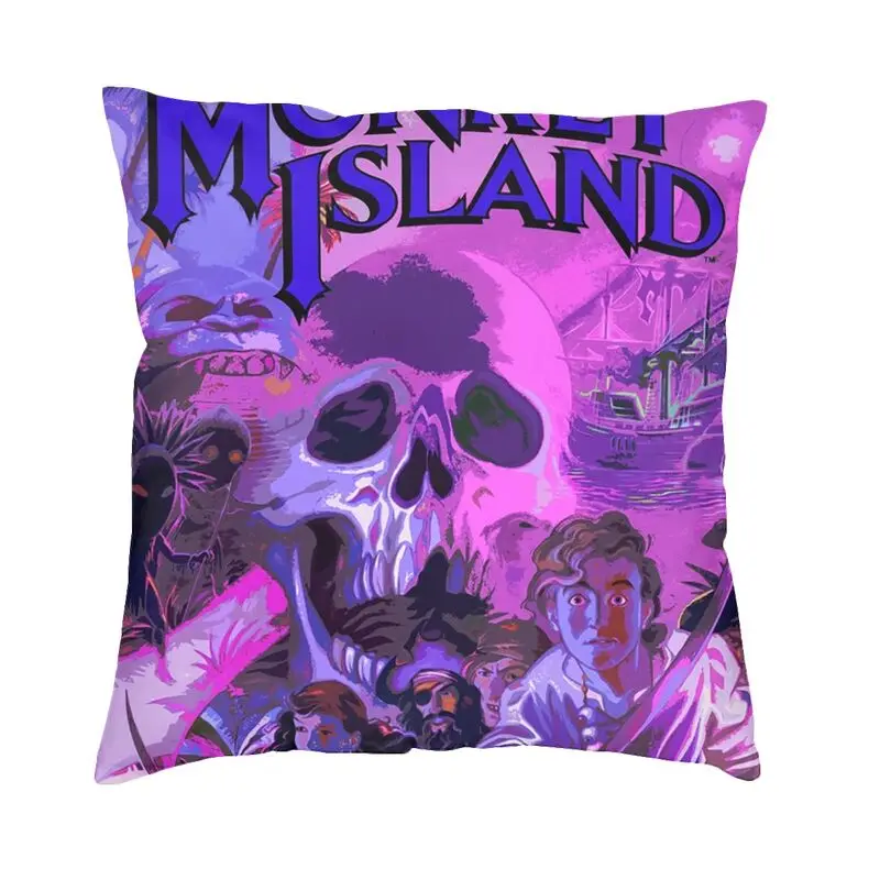 

Monkey Island Cushion Cover Two Side Print Pirate Adventure Game Throw Pillow Case for Living Room Custom Pillowcase Home Decor