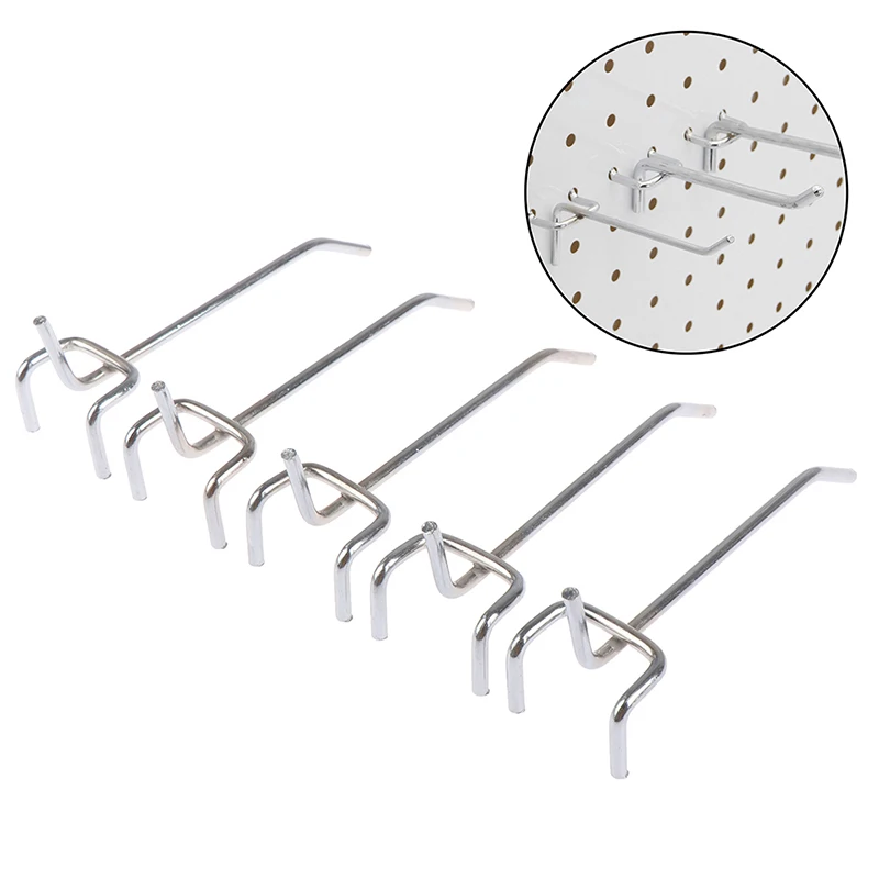 5pcs Hook Panel Perforated Wall Storage Garage Workshop Fixing