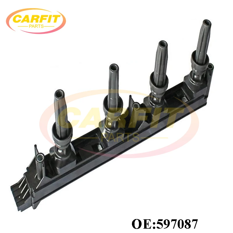 New 597087 9656695780 5970A6 Engine Ignition Coil For CITROEN C4 C5 C8 PEUGEOT JUMPY EXPERT Van 307 407 408 807 Auto Parts