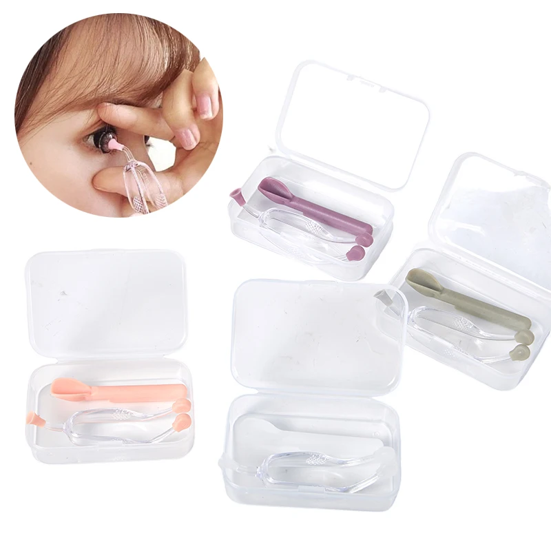 2Pcs/Set Eye Care Contact Lenses Inserter Remover Silicone Tip Tweezer