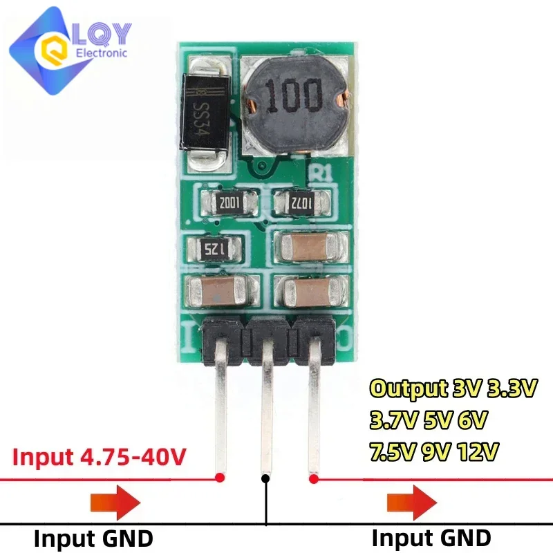 Lqy Samiore Dd4012Sa 1A Dc 5-40V A 3V 3.3V 3.7V 5V 6V 7.5V 9V 12V Regolatore Dc-Dc Scheda Modulo Convertitore Buck Step-Down