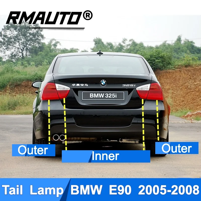 

RMAUTO LED Car Tail Light Assembly Tail Lamp Rear Lamp Brake Light Fog Turn Signal For BMW E90 3 Series 2005-2008 2009-2012