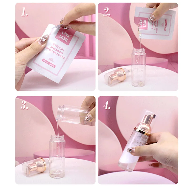 Lava Lash Super Concentrate Mousse Eyelash Shampoo Gentle Cleansing Grafting Foam Extension Eyelashes 5ml Makeup Tools 2