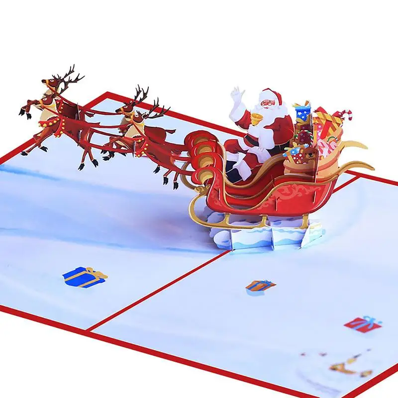 

3D Christmas Cards Pop Up Greeting Cards with Envelopes Thanksgiving Cards Christmas Holiday wishing card for Xmas Decoration