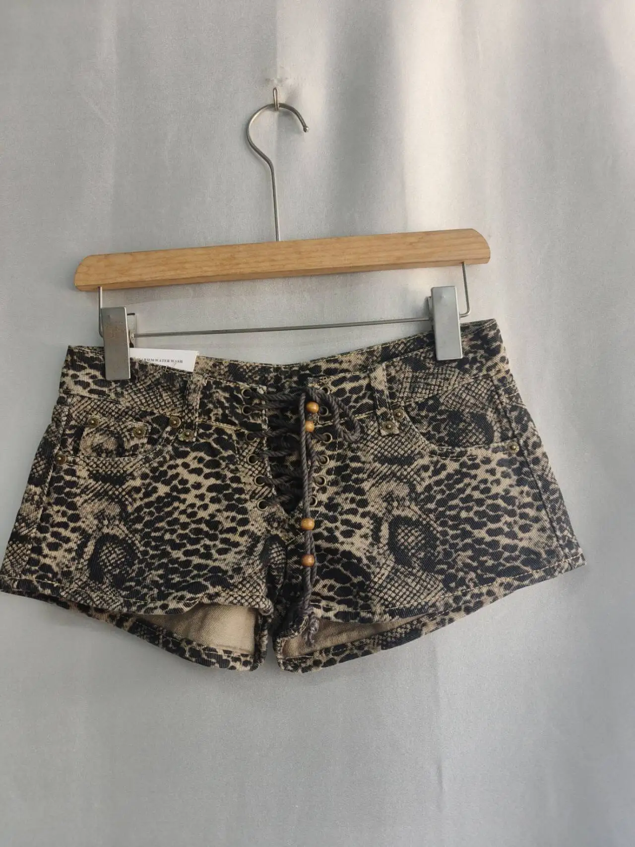 パンツ Y2K - Leopard print wide shorts - grunge Amazon.com: Leopard Print Jeans for Women Y2K Baggy Wide Leg