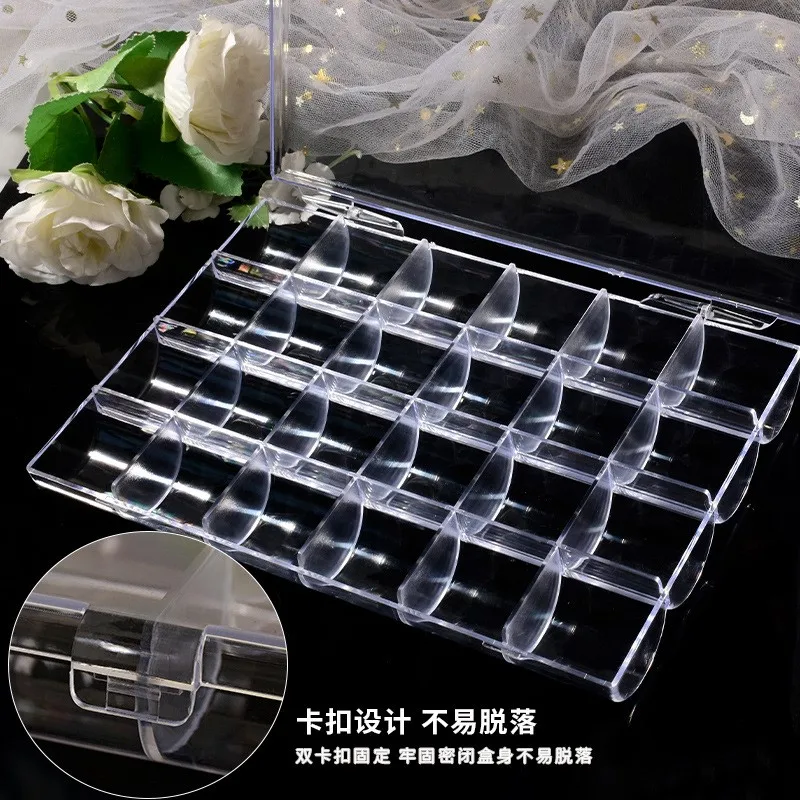 

Transparent Nail Art Empty Storage Case Box Nails Glitter Rhinestone Jewelry Crystal Bead Display Accessories Plastic Container