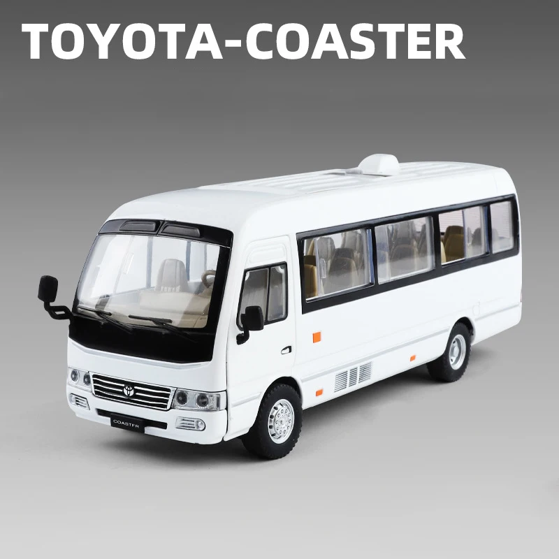 1:24 Toyota Coaster BUS Alloy Model Car Toy Diecasts Metal Casting