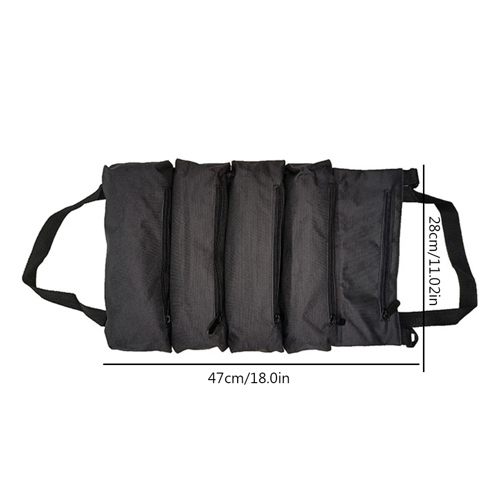 Canvas Working Tool Bag Multiple Pockets Carrier Handbag Wrench Screwdriver Drill Bit Holder Multifunctional Hanging Tool Bag