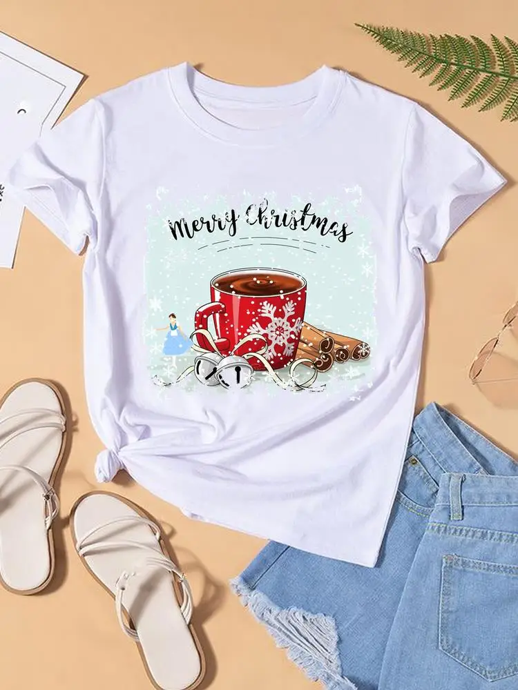 

Lovely Season Festival Trend Women Tee Top Fashion Lady New Year Shirt Print Christmas Holiday Clothing Clothes Graphic T-shirts