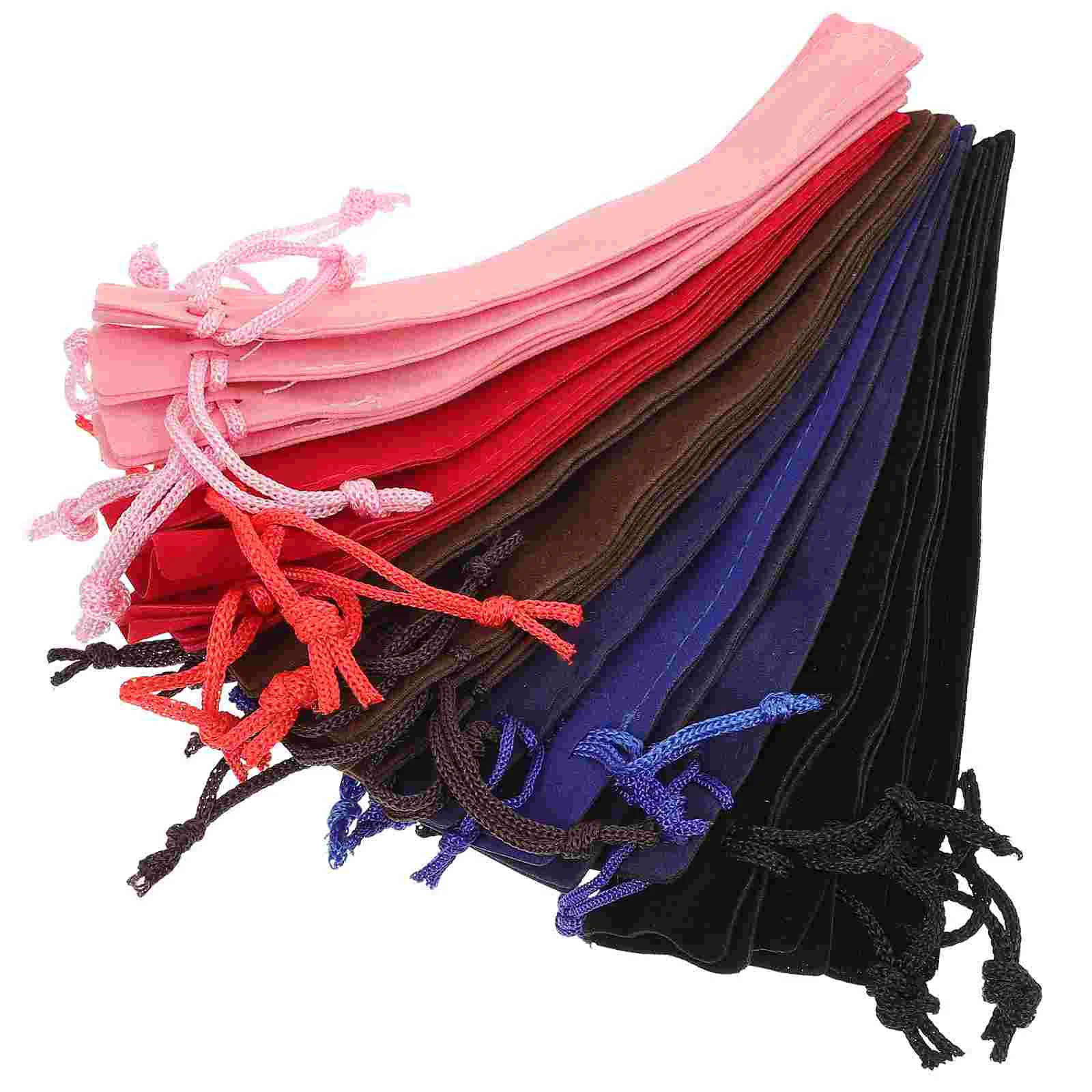 

Фланелевый чехол для ручек, 20 шт., чехол для ручек, защитный чехол на шнурке, сумка для хранения канцелярских принадлежностей, студенческий подарок для дома и офиса