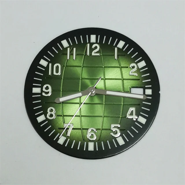 2023 New For NH35/36/4R/7S Dials 32mm Green Luminous Watch Dial