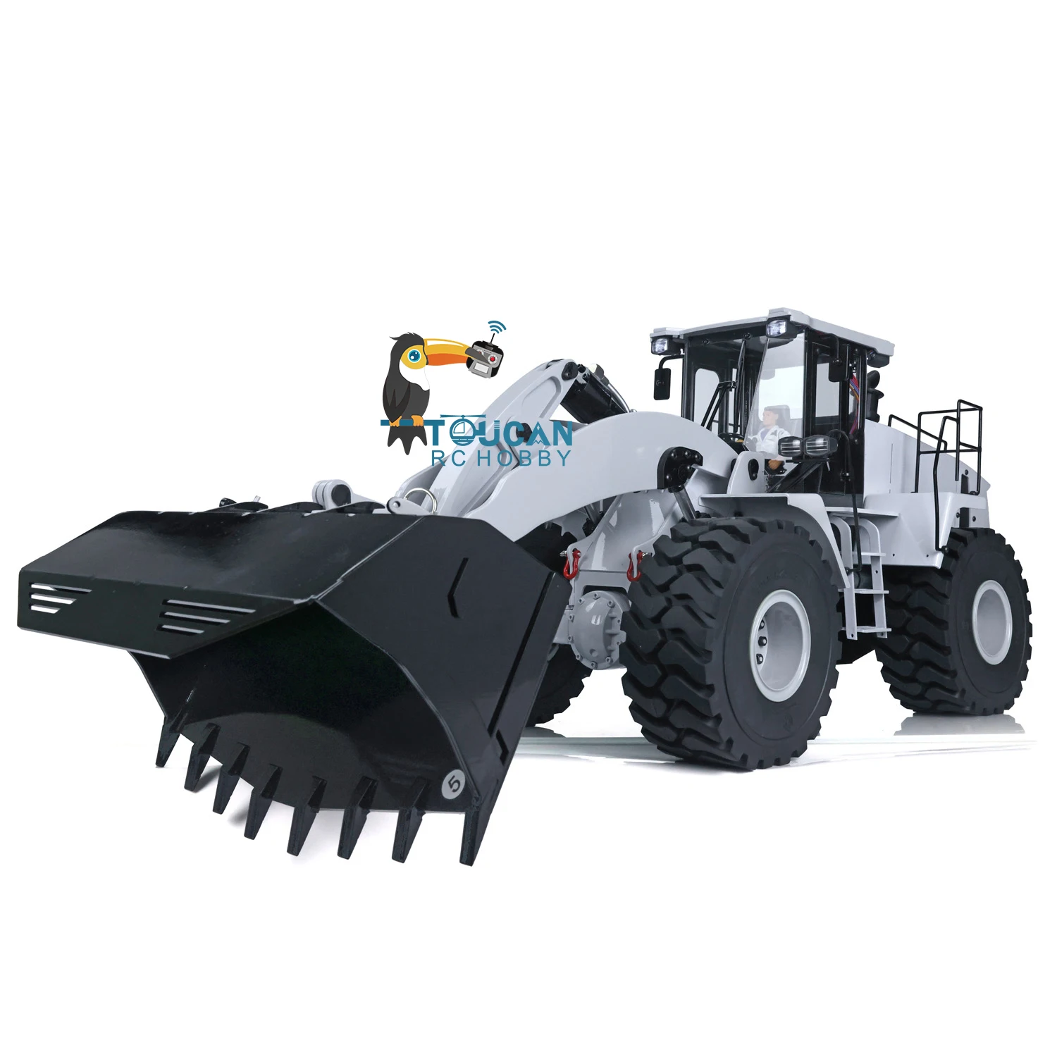 In Stock Metal 1/14 Hydraulic RC Loader WA470 DIY Car Toy ESC Motor Servo Lights Refitted 980l Model  TH18404 3