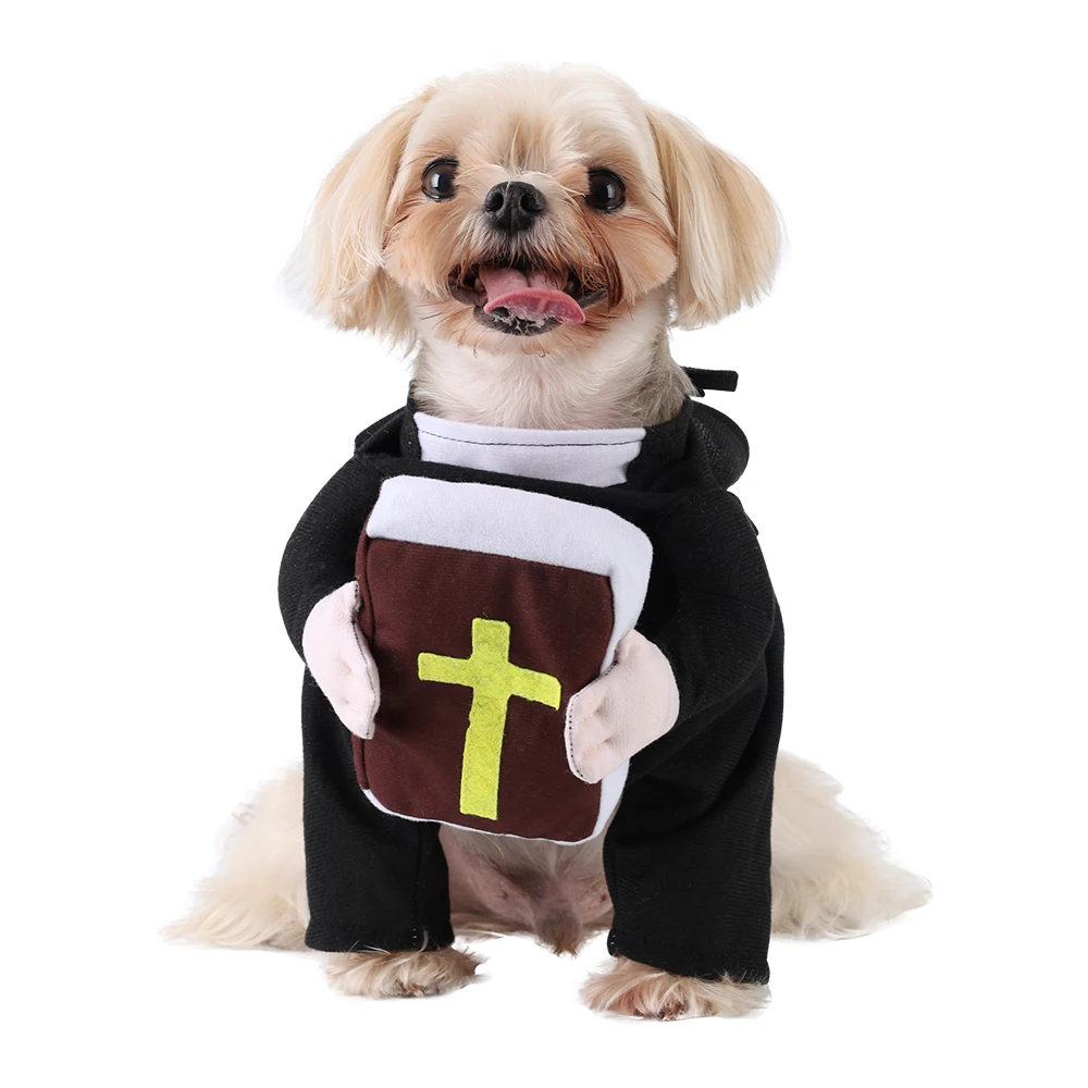 Funny Priest Dog Costume 1