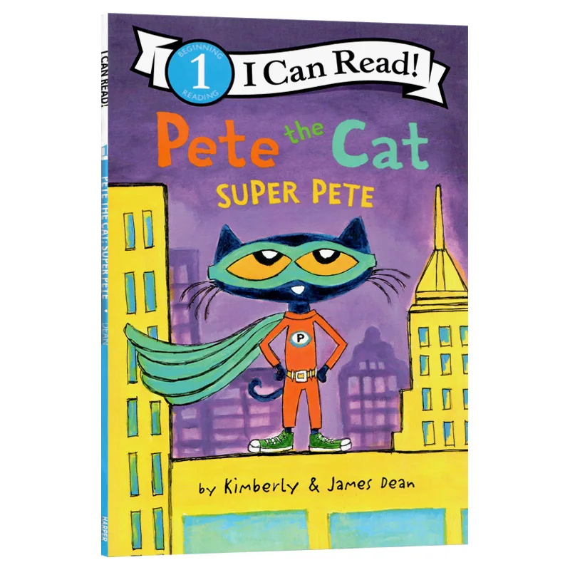 

Pete the Cat: Super Pete (я могу читать уровень 1), детские книги на английском языке для чтения в возрасте 2 3 4 5 6, книжки с картинками 9780062868503