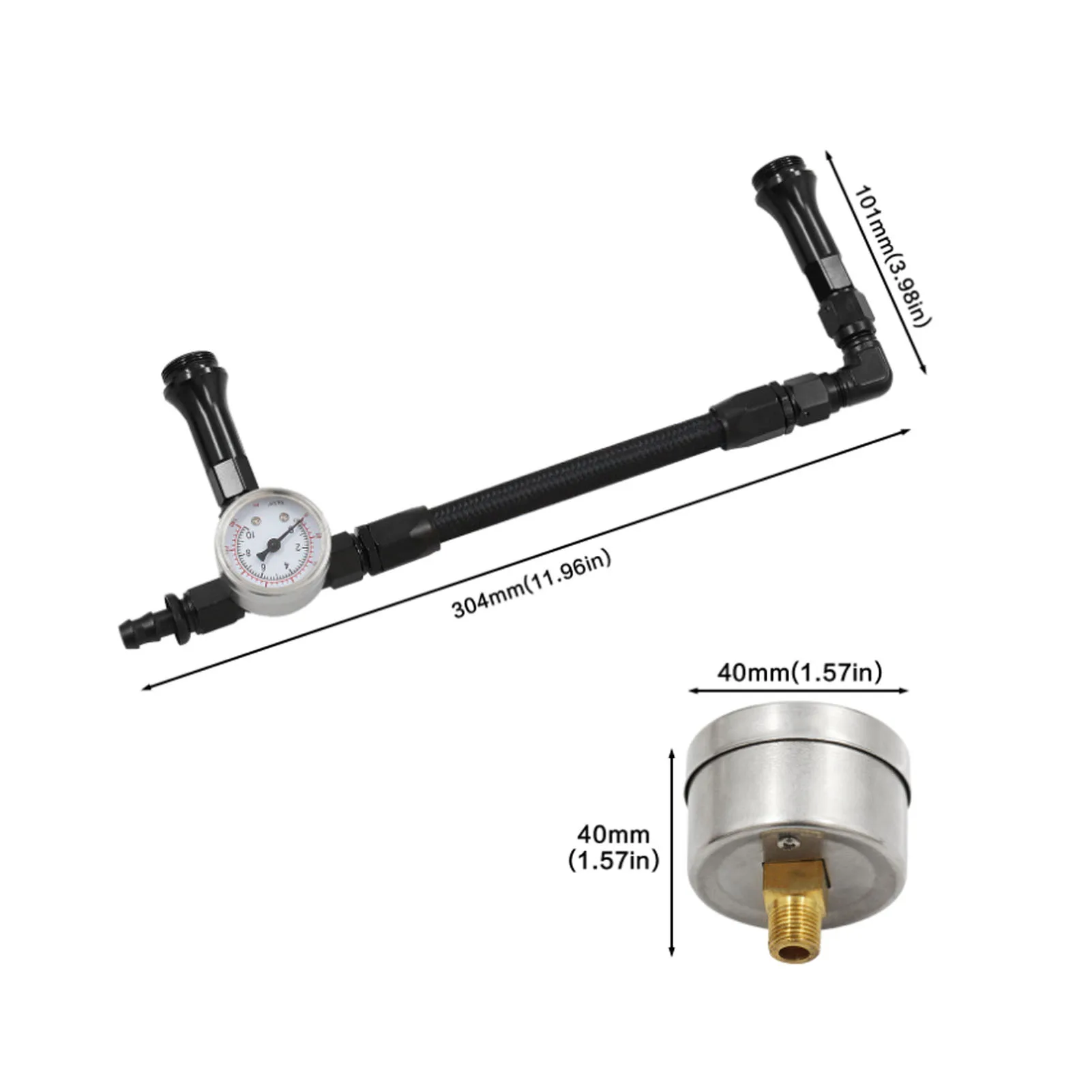 Fuel Line with Pressure Gauge Dual Feed Smooth Fuel Flow Professional for Any 4150 Base Carbohydrate
