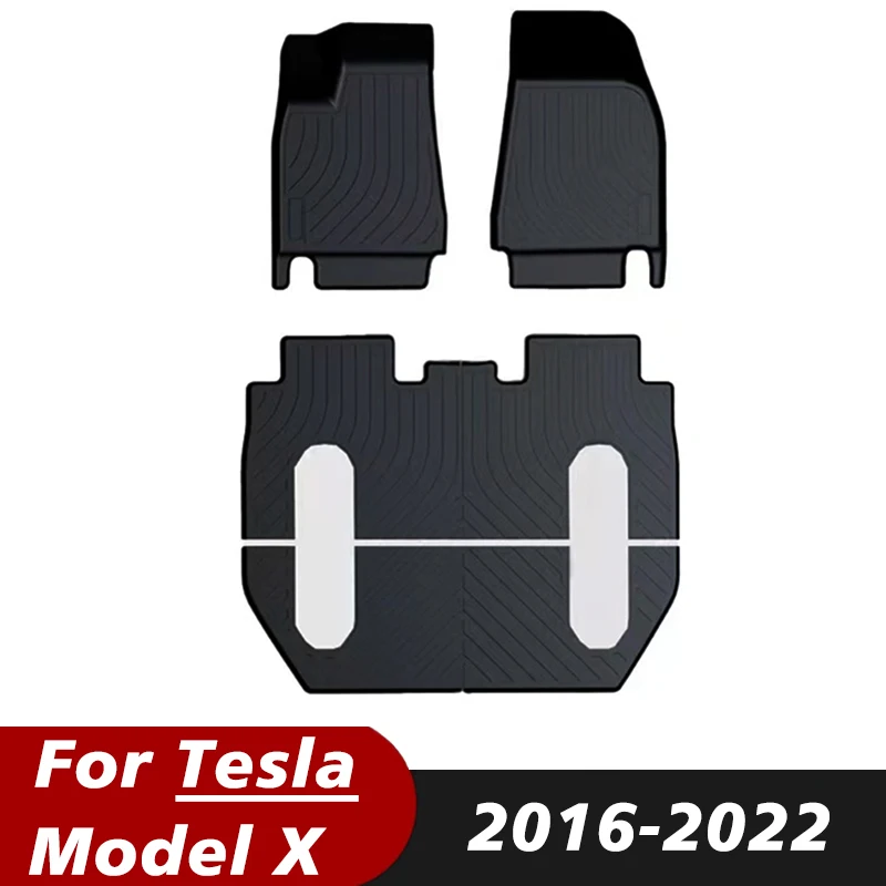 

Для Tesla Model X Автомобильный водонепроницаемый нескользящий напольный коврик из ТПЭ аксессуары-модификации для автомобиля специальные напольные коврики 2016-2022