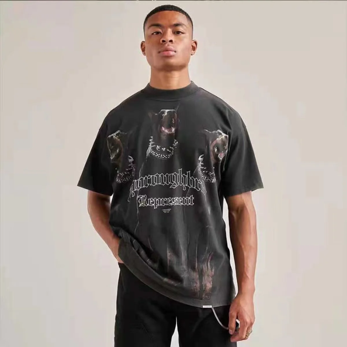 ◎大人気 Aelfric Eden Tシャツ 犬刺繍 シャツ 関税込 Aelfric Eden Oversized T Shirt Streetwear Hip Hop Rottweiler