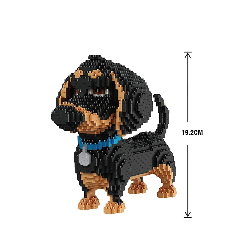 Cartoon Animal Building Blocks Creative Pet Dog And Cat Assembly Toy DIY Educational Puzzle Parent-Child Interactive Toy Cartoo 3