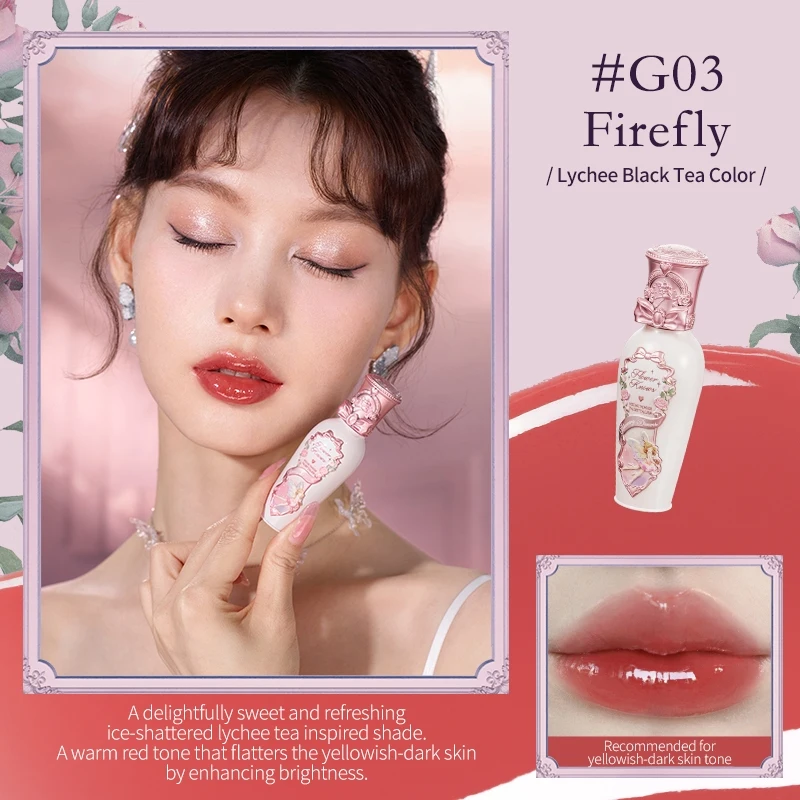 Flower Knows Midsummer Fairytales Collection Lip Gloss Moisturizing Liquid Lipstick 5ml Makeup