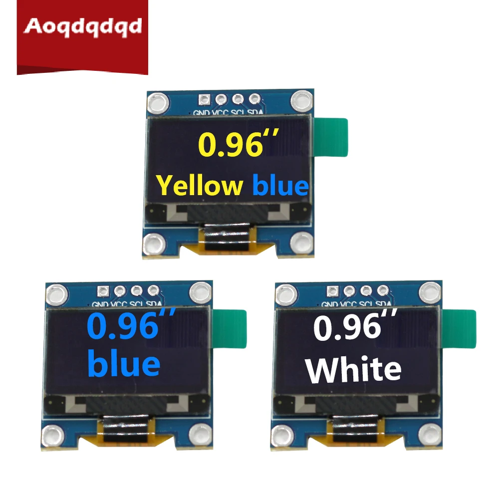 thumbnail: 4 Stuks OLED-display 0,96 Inch - 128x64 Pixels, I2C Interface, Compatibel Met Arduino En ESP8266