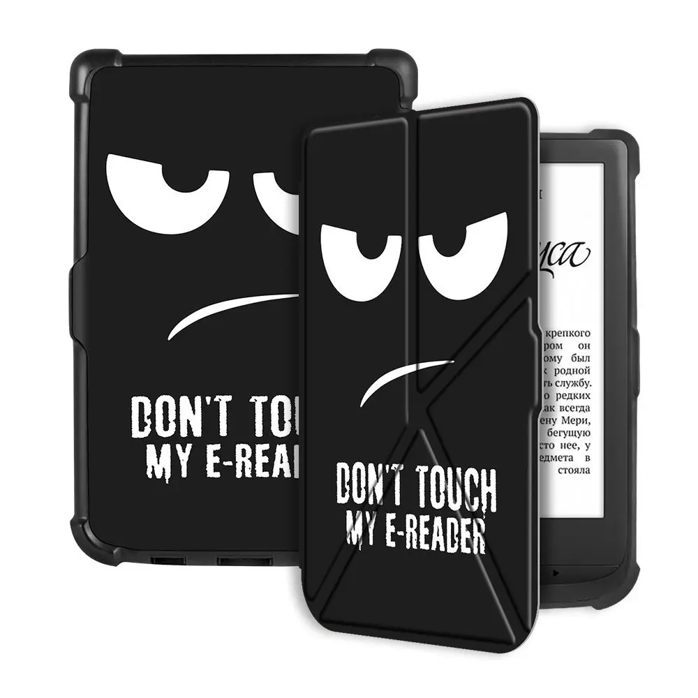 Auto Sleep/Wake 6 Inch E-Reader Case Anti-fall Airbag Folio Cover Leather for PocketBook Touch Lux 5 4 HD 3 616 627 632