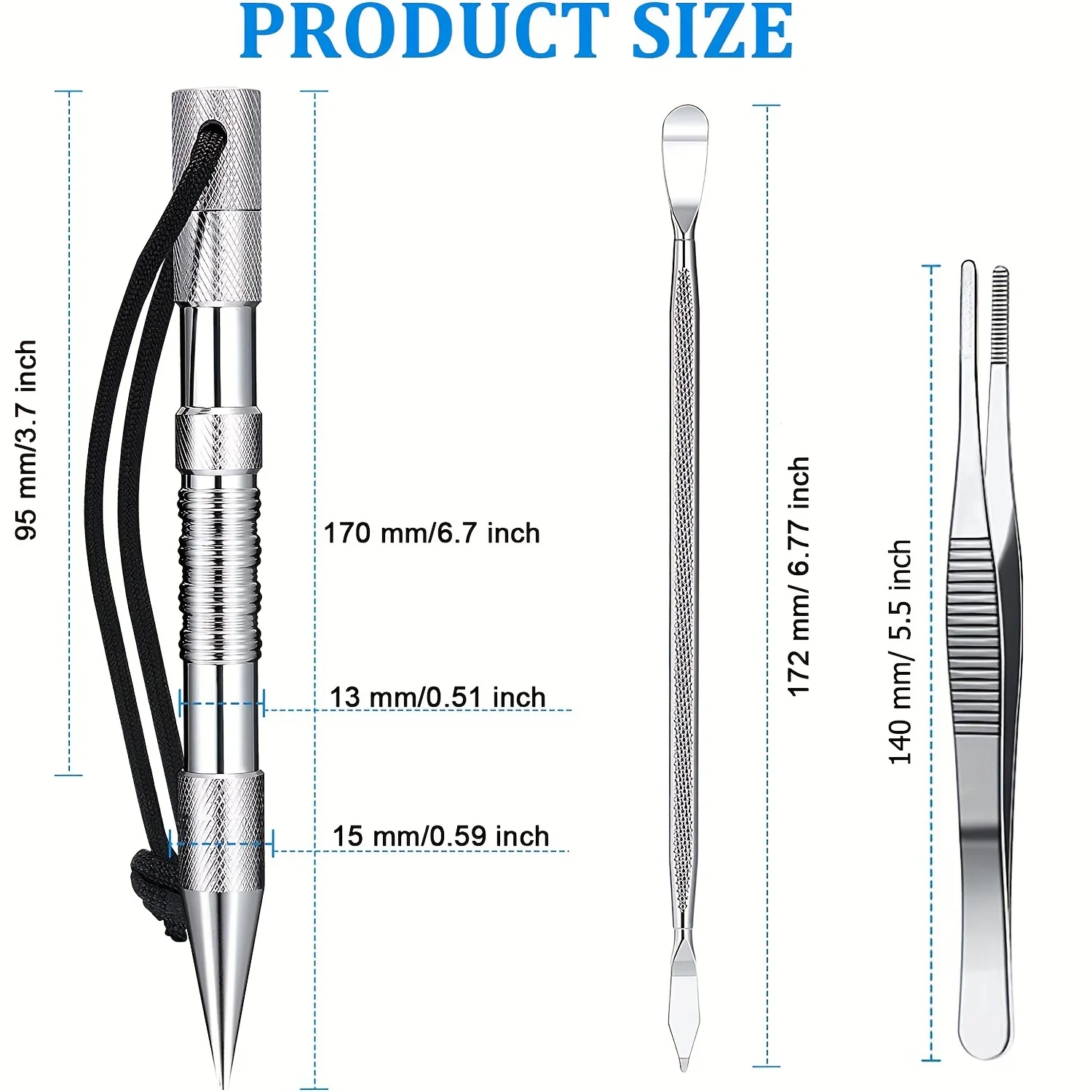 paracord needle set paracord accessories outdoor accessories 12pcs Stainless Steel Paracord Braid Needle Set includes Marlinspike and Smoothing Tool for Leather and Paracord Work