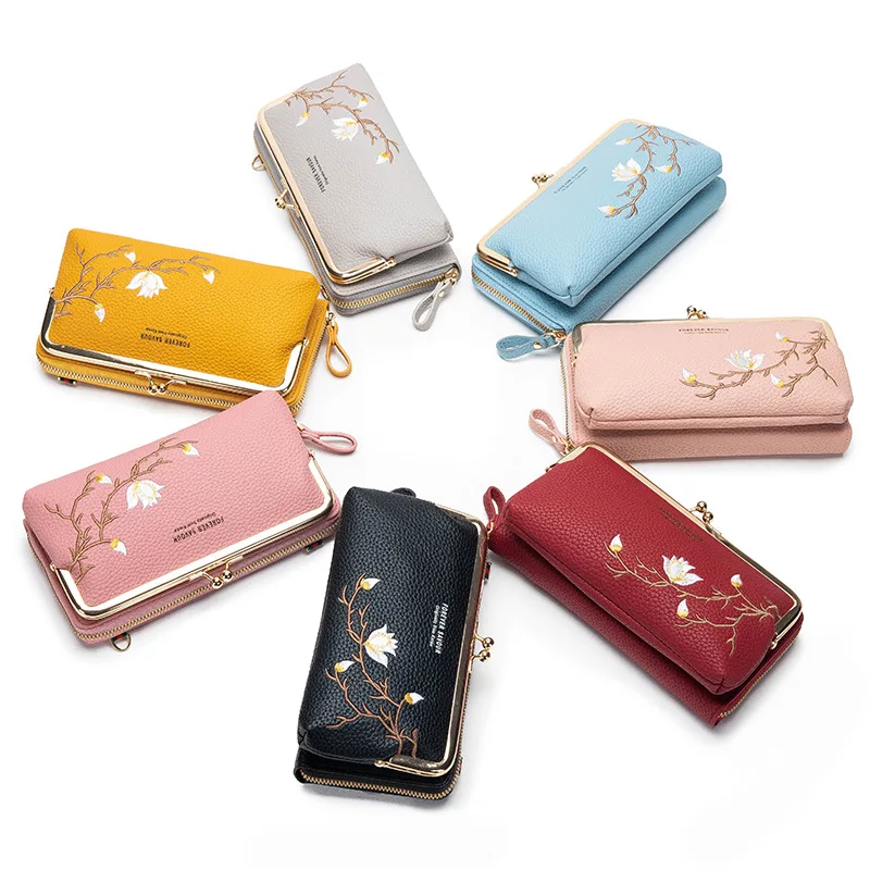 Women Bags Soft Leather Wallets Touch Screen Cell Phone Purse Crossbody Shoulder Strap Handbag for Female Cheap Women's Bags