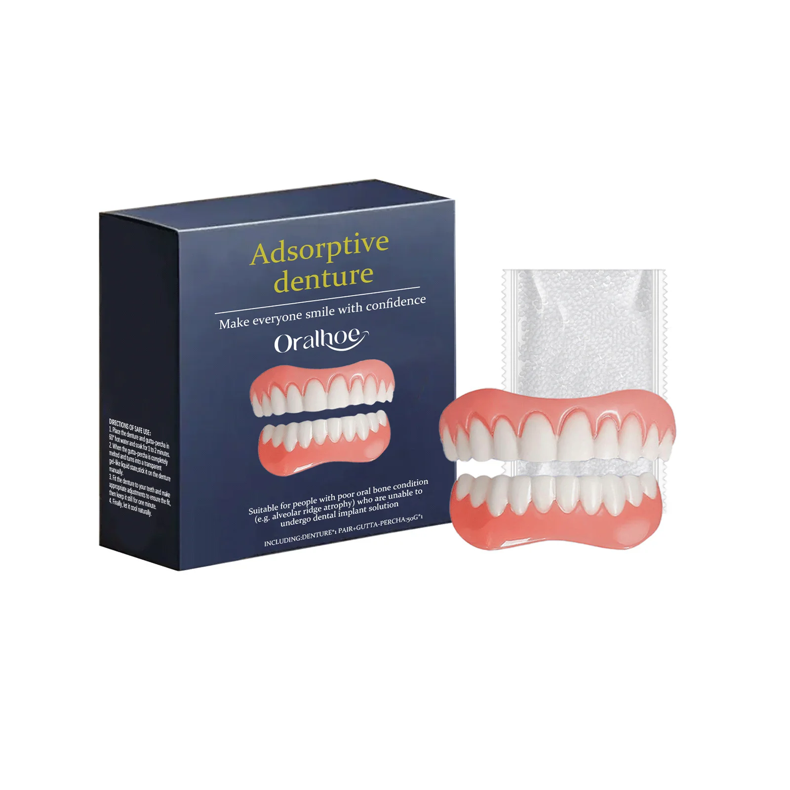 Denture Decoration Set - Daily Decoration for Oral Cavity & Teeth, Comfortable Fit for Dentures, Reveals Natural Smile