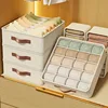 1pc Beige Foldable Drawer Organizer Stackable Fabric Storage Bin for Socks Underwear Bras Accessories Closet Organizers Storage 3