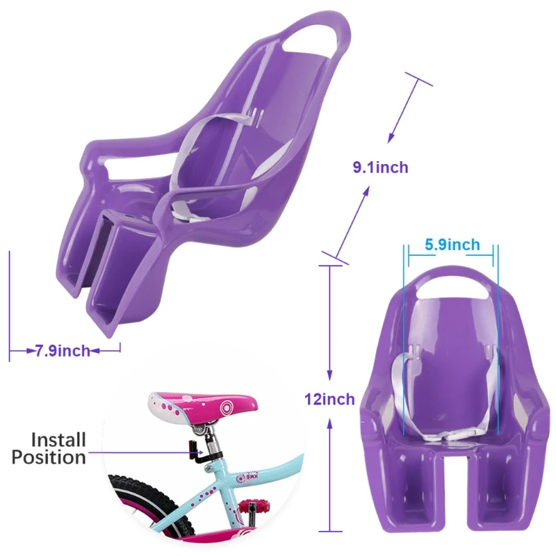 Lpoppcx Siège De Vélo De Pour Filles, Porte Poupee Velo Avec