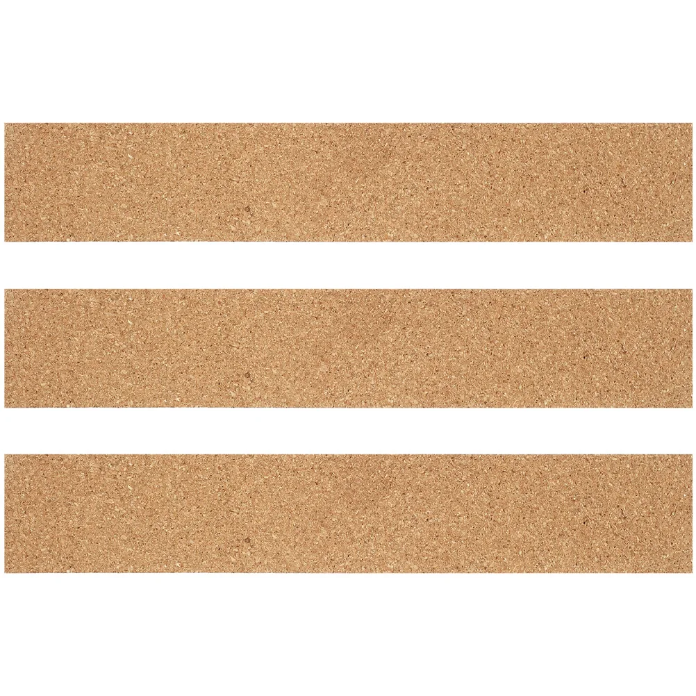 

3 Pcs Accessories Adhesive Cork Strips Office Board Bulletin Bars Frameless Memo