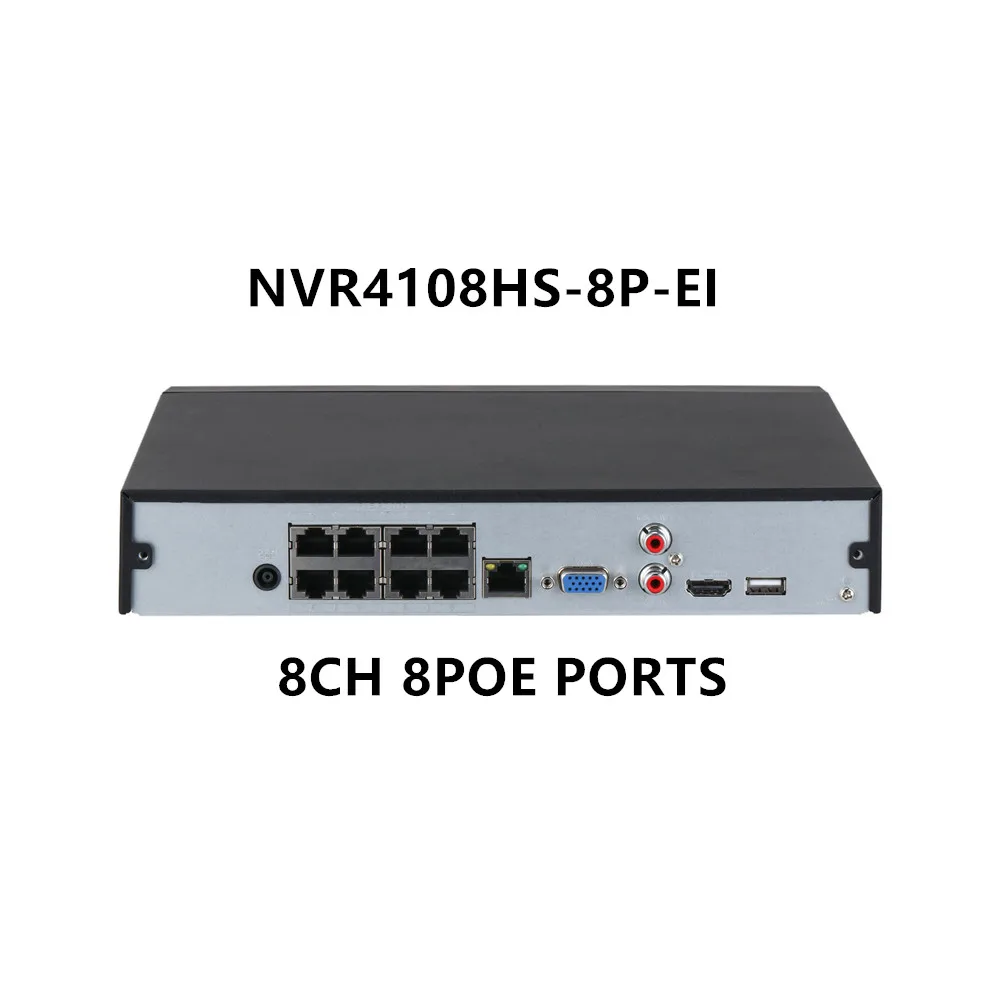 Dahua NVR4104HS-P-EI 4CH 4Poe, NVR4108HS-8P-EI 8CH, 8POE ִ  16MP ػ, 4K WizSense AI NVR 