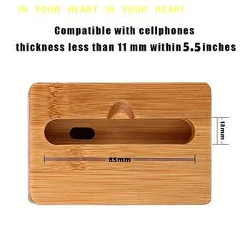 Supporto per Telefono con Amplificatore Audio, Altoparlante in Legno, Supporto da Scrivania in Bambù, per Cellulare, Tablet, Auto, Doccia