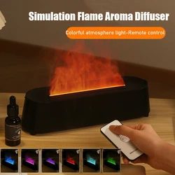 200ml Seven-Color Flame USB Aromatherapy Humidifier with Remote Control Portable Cool Mist Usb Led Change Color Room H2o Air Fir