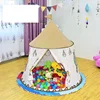 Kid Tent House Portable Princess Castle 123*116cm Indian Lion Children Teepee Tent Play Fence Baby Birthday Gift Play Game House 3