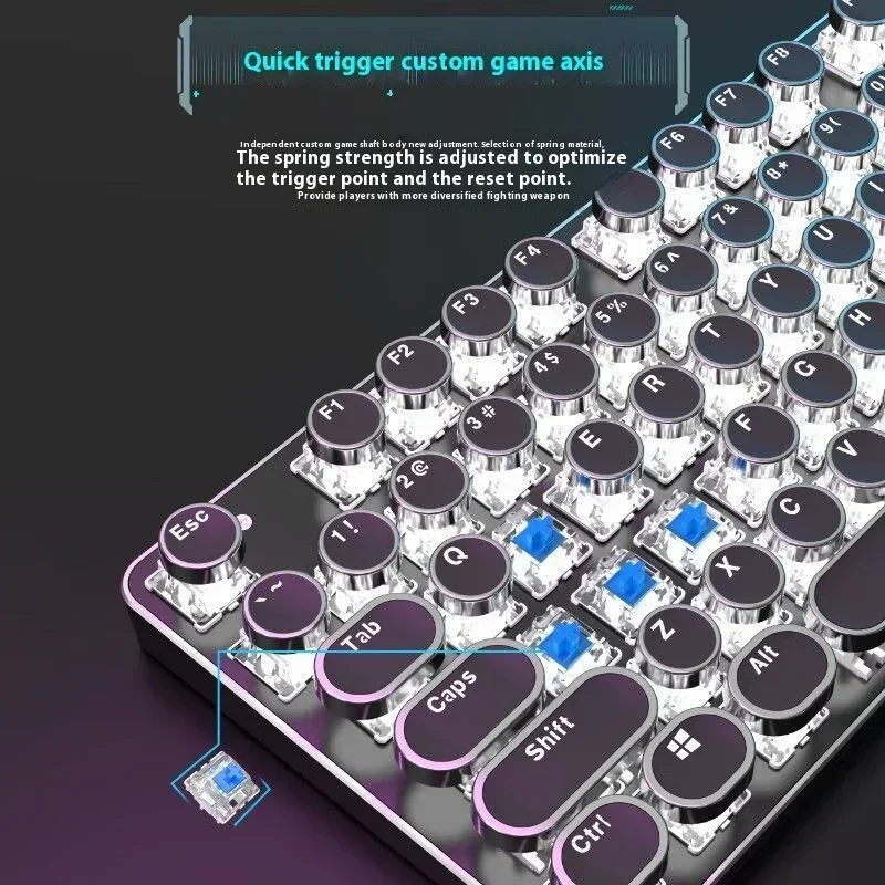 TK950 블루투스 3 모드 기계식 키보드, 레트로 펑크 스타일, Mac/Win 듀얼 시스템, 모든 키 충돌 없음, 긴 배터리 수명