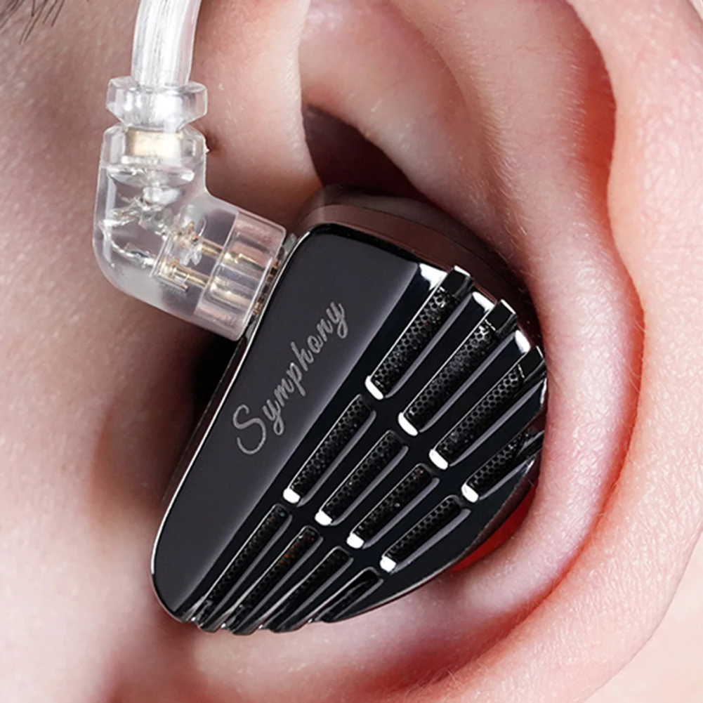 인이어 유선 이어폰 조절식 모니터 헤드폰, 13.2mm 평면 드라이버, 하이파이 베이스 이어폰, 무대 위 가수용 노이즈 캔슬링