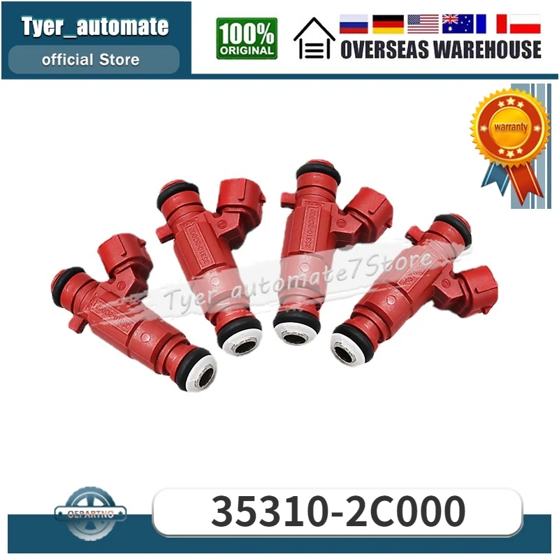 

4Pcs Fuel Injectors For Hyundai Kia 35310-2C000 353102C000
