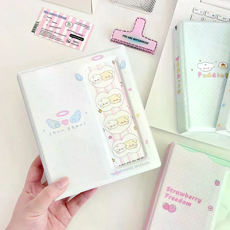 Cartoon Photo Booth Album For 40 Pcs 2x6 Inch Photo Strips Bookmark 20 Pcs 4x6 4R Photo Holder Small Card Storage Book