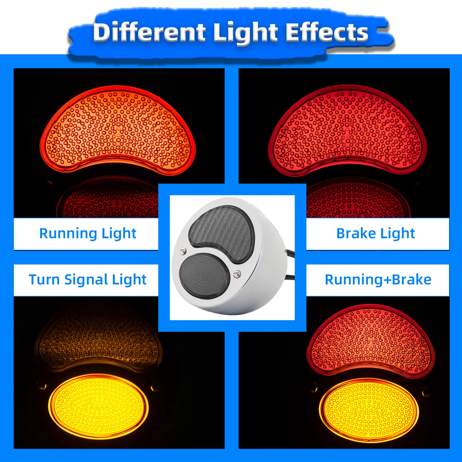 Vintage Duolamp LED Tail Lights 2 Pcs Rear Stop Indicator With Turn Signal Light Fit Ford Model A Hot Rod Ratrods-12V