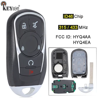 Keyforkess 315/ 433MHz ID46 Chip HYQ4AA HYQ4EA Smart 6 Button Remote Key Fob per Buick Enclave Envision Regal 2016 17 2018 2019 2020