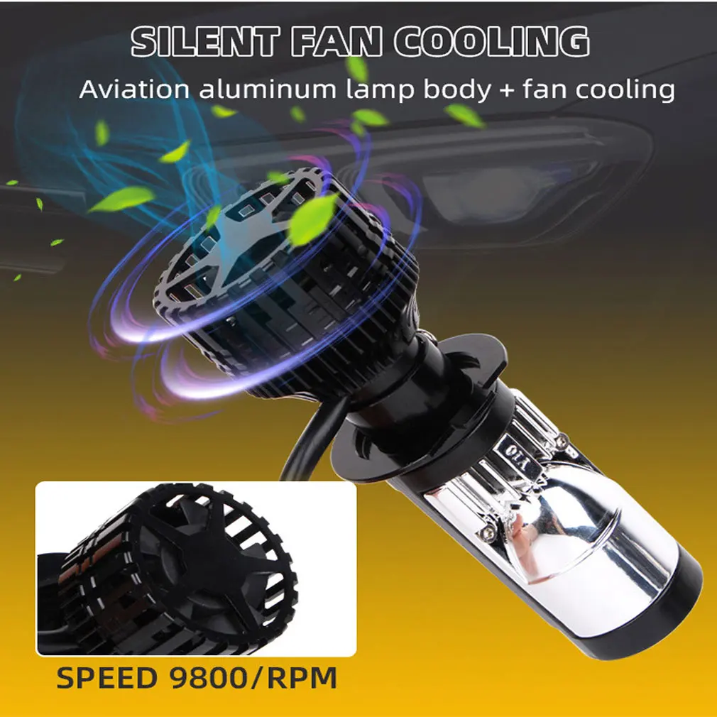 50000LM H4 LED Headlight H7 Mini LED Headlight Projector Car Motorcycle Bulb Canbus White High Beam White 6000K 120W 12V 24V