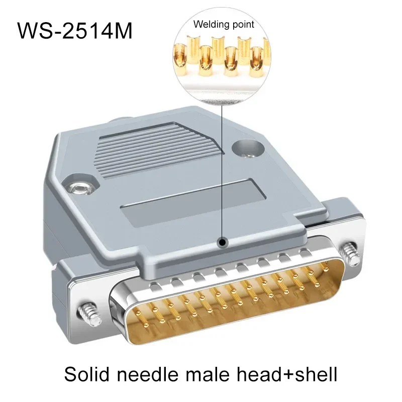 thumbnail image 2 of Jienk 4PCS DB37 RS232 Serial D-SUB Solder Cup Connectors, Gold Plated Joints RS232 Serial Port 37Pin D Sub Couplers(Male X 2, Female X 2 2 of 13