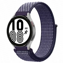 Premium Nylon Loop Band - Breathable and Comfortable Strap for Smartwatches (Purple Pulse 67)