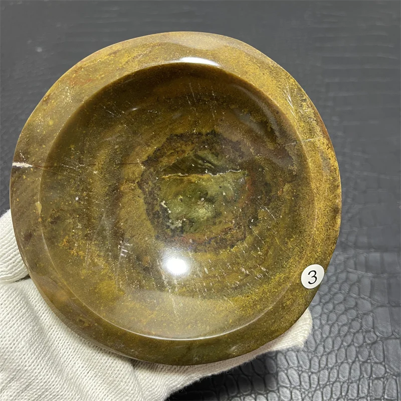 Natural Ocean Stone Crystal Bowl Or Ashtray Desk Home Room Decor 4